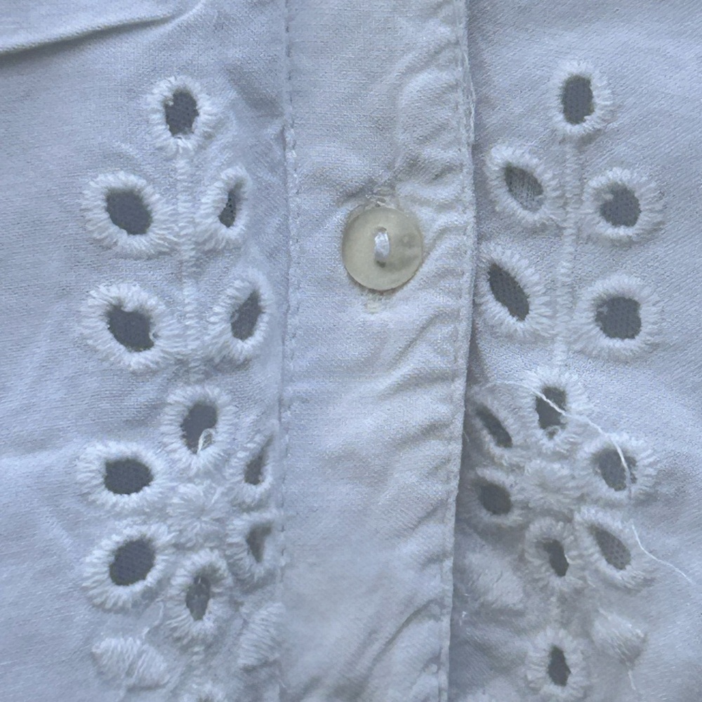 Japna Boho beach Button-Front Eyelet Camisole lightweight coastal small - Picture 3 of 4